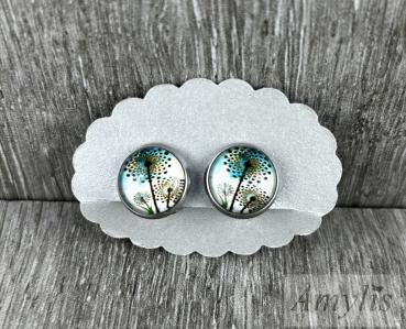 Ohrstecker Pusteblume Türkis