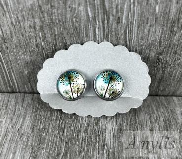 Preview: Ohrstecker Pusteblume Türkis