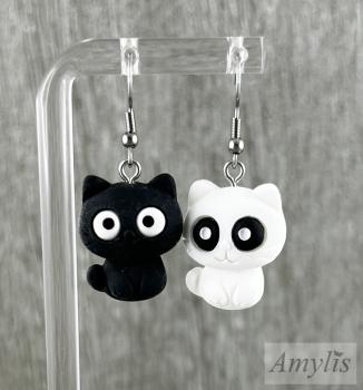 Katzen Ohrhänger Schwarz