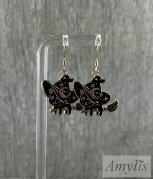 Preview: Ohrhänger Halloween Katze