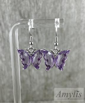 Ohrhänger Schmetterling, lila