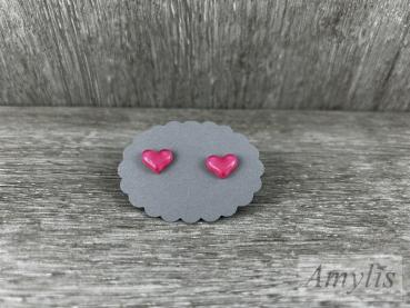 Ohrstecker Herzchen pink