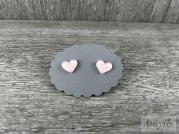 Ohrstecker Herzchen rosa