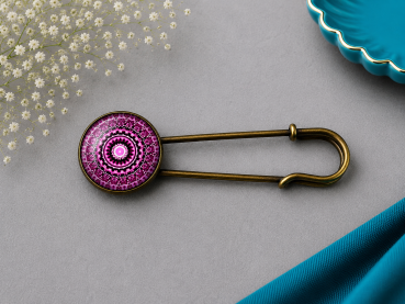 Tuchnadel „Berry Mandala Bloom“