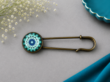 Tuchnadel „Emerald Star Mandala“