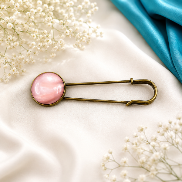 Tuchnadel „Rose Quartz Whisper“