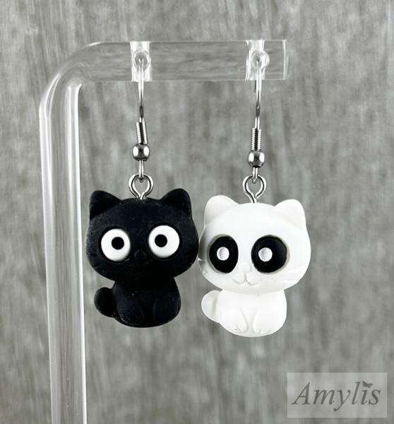 Katzen Ohrhänger Schwarz