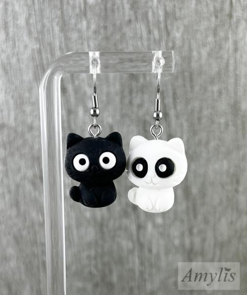Katzen Ohrhänger Schwarz