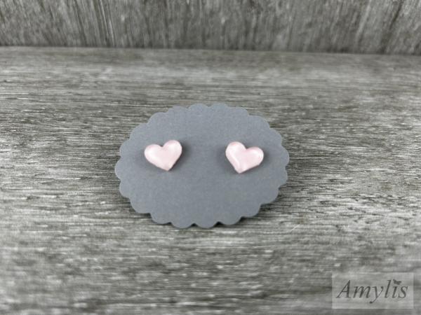 Ohrstecker Herzchen rosa