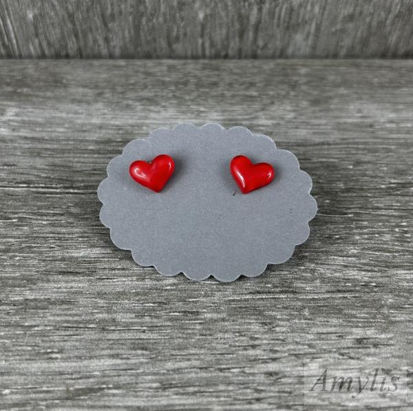 Ohrstecker Herzchen rot